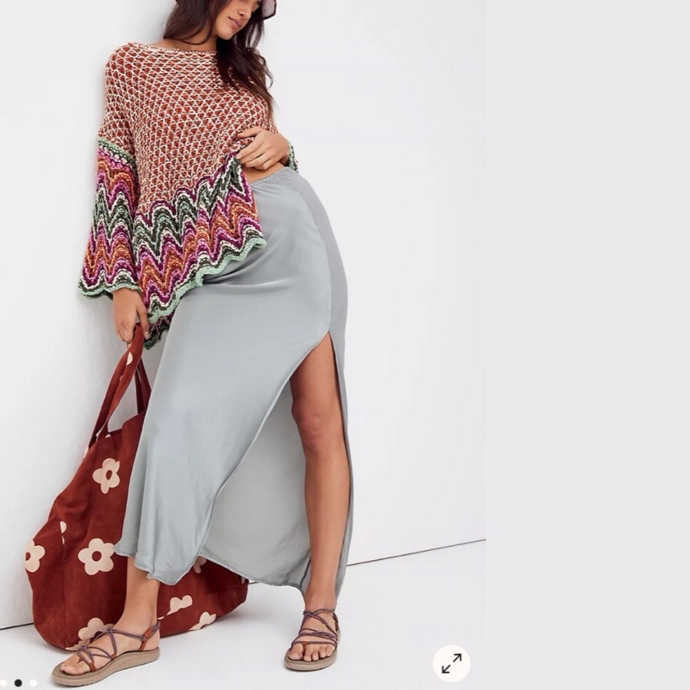 Free People Heatwave Crochet Pullover Sweater in Cinnamon Small - Picture 4 of 8